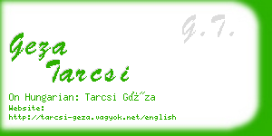 geza tarcsi business card